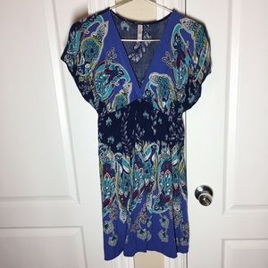Blue Patterned Sun Dress